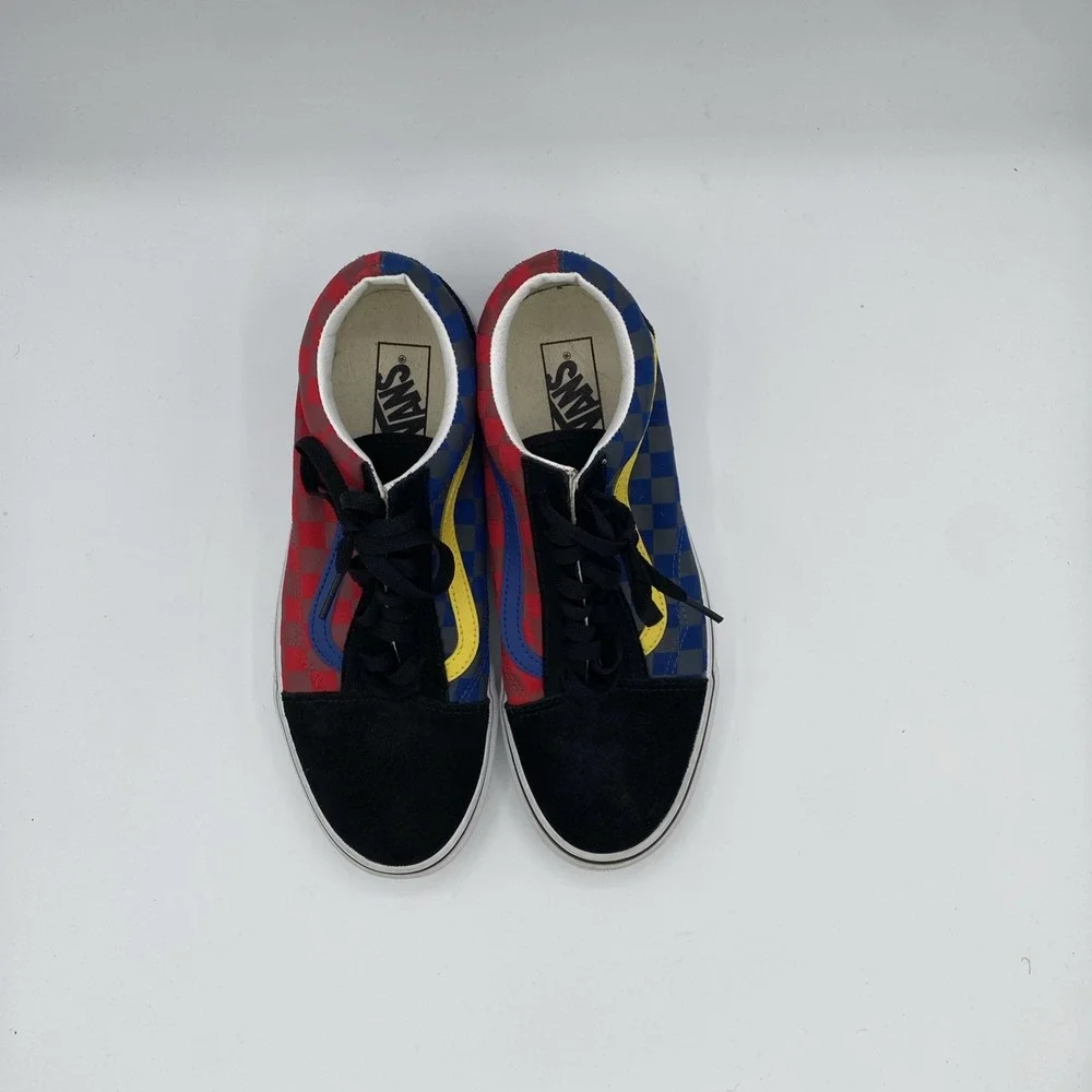 Vans Multicolor Checkerboard Classic Shoes Mens 9 Womens 10.5 Lace Up‎ Suede Toe